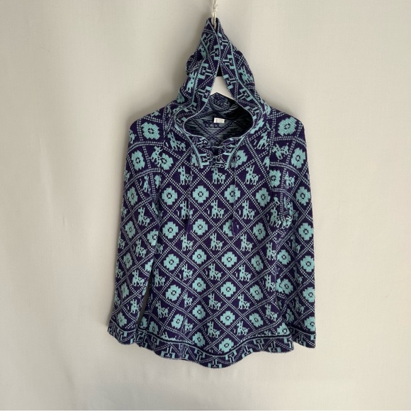 Peruvian Knit Alpaca Hooded Pullover Sweater - Picture 1 of 10